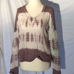 Purple and white tie die sweater